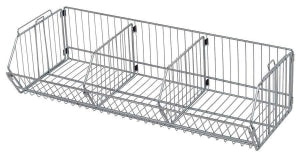 Quantum Storage Systems Modular Stacking Baskets - Modular Wire Stacking Basket, 14" x 48" x 9" - 1448BC