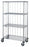 Quantum Storage Systems 3-Sided Carts with 4 Wire Shelves - 3-Sided 18" x 36" x 69" Enclosure Carts with 4 Wire Shelves - M1836C46RE