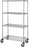 Quantum Storage Systems Mobile Shelf Carts with Four Wire Shelves - 18"W x 36"L x 69"H Mobile Cart with 4 Wire Shelves - M1836C46