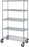 Quantum Storage Systems Mobile Shelf Carts with Five Wire Shelves - 18"W x 36"L x 80"H Mobile Cart with 5 Wire Shelves - M1836C47-5