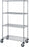 Quantum Storage Systems Mobile Shelf Carts with Four Wire Shelves - 18"W x 36"L x 80"H Mobile Cart with 4 Wire Shelves - M1836C47