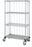 Quantum Storage Systems 4-Shelf Enclosed Carts - Enclosed Cart with 3 Wire Shelves and 1 Solid Shelf, 36" W x 18" D x 69" H - M1836CG46RE