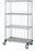 Quantum Storage Systems 3-Sided Carts with 1 Solid and 3 Wire Shelves - 3-Sided 18" x 36" x 80" Enclosure Cart with 3 Wire Shelves and 1 Solid Shelf - M1836CG47RE