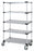 Quantum Storage Systems Mobile Shelf Carts with Five Solid Shelves - 18"W x 36"L x 69"H Mobile Cart with 5 Solid Shelves - M1836SG46-5