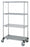 Quantum Storage Systems Mobile Shelf Carts with Three Wire and One Solid Shelves - 18"w x 48"L x 69"H Mobile Cart with 1 Solid and 3 Wire Shelves - M1848CG46