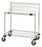 Quantum Storage Systems Work Centers - Wire Workstation Cart with 1 Slanted and 1 Flat Shelf, 18" x 48" x 39" - M1848SL34C