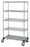 Quantum Storage Systems Mobile Shelf Carts with Four Wire and One Solid Shelves - 18"W x 60"L x 80"H Mobile Cart with 1 Solid and 4 Wire Shelves - M1860CG47-5