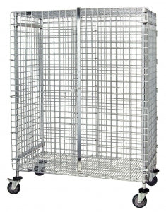 Quantum Storage Systems Stem Caster Security Carts - Security Cart with Stem Casters, 24" W x 36" L x 69" H - M243669SEC