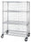 Quantum Storage Three-Sided Enclosure Carts - 3-Sided 24" x 36" x 69" Linen Carts with 4 Wire Shelves - M2436C46E