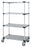 Quantum Storage Systems Mobile Shelf Carts with Four Solid Shelves - 24"W x 36"L x 80"H Mobile Cart with 4 Solid Shelves - M2436SG47