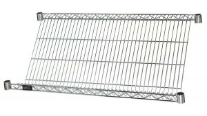 Quantum Storage Systems Slanted Wire Shelves - Slanted Wire Shelf, Chrome, 24"W x 36"L - 2436SL