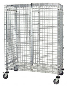 Quantum Storage Systems Stem Caster Security Carts - Security Cart with Stem Casters, 24" W x 48" L x 69" H - M244869SEC