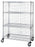 Quantum Storage Three-Sided Enclosure Carts - 3-Sided 24" x 48" x 69" Linen Carts with 4 Wire Shelves - M2448C46E