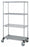 Quantum Storage Systems Mobile Shelf Carts with Three Wire and One Solid Shelves - 24"w x 48"L x 69"H Mobile Cart with 1 Solid and 3 Wire Shelves - M2448CG46