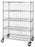 Quantum Storage Systems 3-Sided Carts with 5 Wire Shelves and Panels - 3-Sided 24" x 60" x 69" Enclosure Cart with 5 Wire Shelves - M2460C46E-5