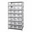 Quantum Storage Systems Steel Shelving System with Shelves and Clear Hulk Bins - 24" x 36" x 75" Steel Shelving System with 8 Shelves and 21 Clear Hulk Bins - 2475-952CL