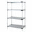 Quantum Storage Systems Stainless Steel Shelving Starter Kits with 4 Solid Shelves - 14"W x 36"L x 54"H Stainless Steel Starter Kit with 4 Solid Shelves - WRS4-54-1436SS