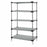 Quantum Storage Systems Stainless Steel Starter Kit with 5 Solid Shelves and 4 Posts - 14"W x 36"L x 54"H Stainless Steel Shelf Starter Kit with 5 Solid Shelves - WRS5-54-1436SS