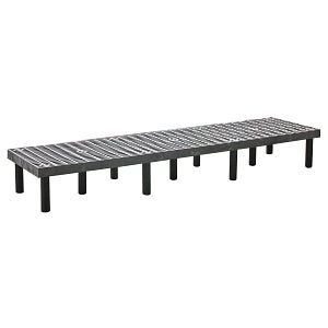 Quantum Storage Systems Stationary Modular Dunnage Units - Polymer Dunnage Rack, Ventilated, 24" x 96" x 12" - 962412DPP