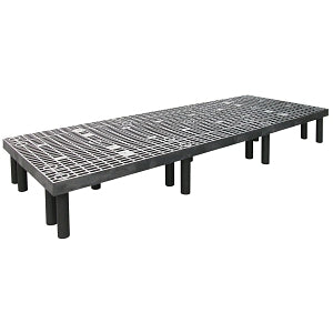 Quantum Storage Systems Stationary Modular Dunnage Units - Polymer Dunnage Rack, Ventilated, 36" x 96" x 12" - 963612DPP