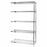 Quantum Storage Systems Chrome Add-On Kits with 5 Shelves and 2 Posts - 12"W x 36"L x 54"H Chrome Add-On Kit with 5 Shelves - AD54-1236C-5