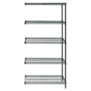 Quantum Storage Systems Proform Add-On Kits with 5 Shelves and 2 Posts - Proform 12" x 36" Add-On Kit 5 Shelves with 54" Post - AD54-1236P-5