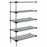 Quantum Storage Systems Galvanized Steel Add-On Kits with 5 Solid Shelves and 2 Posts - 14"W x 36"L x 54"H Galvanized Steel Add-On Kit with 5 Shelves - AD54-1436SG-5