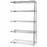 Quantum Storage Systems Stainless Steel Add-On Kits with 5 Solid Shelves and 2 Posts - 18" x 60" Stainless Steel Add-On Kit with 5 Shelves and a 54" Post - AD54-1860S-5