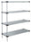 Quantum Storage Systems Galvanized Steel Add-On Kits with 4 Solid Shelves and 2 Posts - 14"W x 36"L x 54"H Galvanized Steel Add-On Kit with 4 Shelves - AD54-1436SG