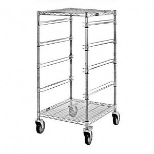 Quantum Storage Systems Bin Carts - Single Bay Bin Cart with 4 Levels, No Bins, 21" x 24" x 39" - BC212439M4