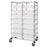 Quantum Storage Systems Bin Carts - Double Bay Bin Cart with 14 Clear Bins, 24" x 40" x 69" - BC214069M1DCL