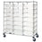 Quantum Storage Systems Bin Cart with Bins - Cart-Triple-Bay, 24" x 60", 21 Clear Bins - BC216069M1TCL