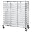 Quantum Storage Systems Bin Cart with Bins - Cart-Triple-Bay, 24" x 60", 33 Clear Bins - BC216069M2TCL