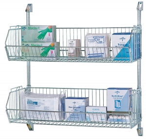 Quantum Storage Wall-Mounted Basket - POST, WALL MOUNT, CANTILEVER, W/BASKET, 34"H - CAN341448BCPWB