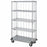 Quantum Storage Systems 3-Sided Carts with 1 Solid and 4 Wire Shelves and Dolly - 3-Sided 18" x 36" x 81" Enclosure Cart with 4 Wire Shelves, 1 Solid Shelf and Dolly Base - MD1836CG47RE-5