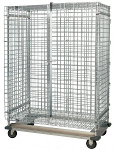 Quantum Storage Dolly Base Security Units - 24" x 48" x 70" Security Cart with Dolly Base - MD244870SEC