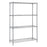 Quantum Storage 4-Shelf Economy Shelving Units - Economy Chrome Shelving Kit, 18" x 48" - RWR72-1848LD