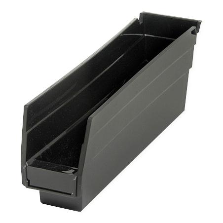 Black Economy Shelf Bin, 6-5/8"W x 17-7/8"L x 4"H