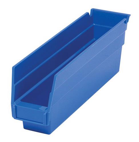 Quantum Storage Economy Shelf Bin - Blue Economy Shelf Bin, 2-3/4"W x 11-5/8"L x 4"H - QSB100BL