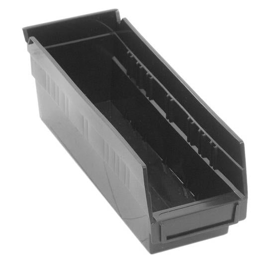 Black Economy Shelf Bin, 8-3/8"W x 17-7/8"L x 4"H	