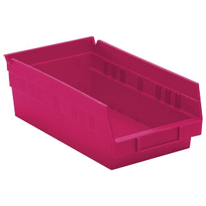 Quantum Storage Economy Shelf Bin - Pink Economy Shelf Bin, 6-5/8"W x 11-5/8"L x 4"H - QSB102PK