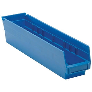 Quantum Storage Economy Shelf Bin - Blue Economy Shelf Bin, 4-1/8"W x 17-7/8"L x 4"H - QSB103BL