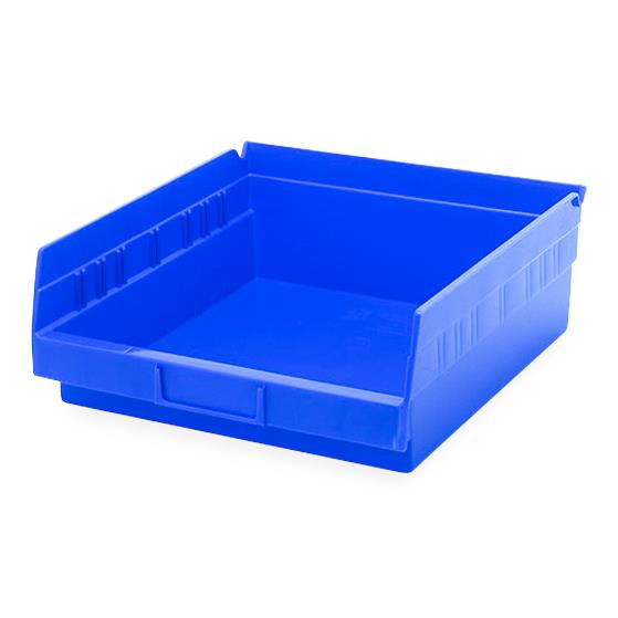 Quantum Storage Economy Shelf Bin - Blue Economy Shelf Bin, 11-1/8"W x 11-5/8"L x 4"H - QSB109BL