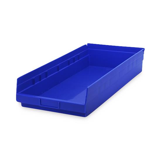 Quantum Storage Economy Shelf Bin - Green Economy Shelf Bin, 4-1/8"W x 23-5/8"L x 4"H - QSB105GN