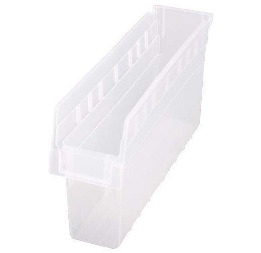 Quantum Storage Store-Max Clear Shelf Bins - SHF BIN, STOR MAX, CLRVW, 6-5/8WX11-5/8LX8H - QSB802CLC