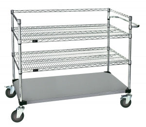 Quantum Open Surgical Case Carts - Open Surgical Case Cart, Stainless Steel, 3 Shelf, 24" W x 36" L x 48" H - WRC563246092060