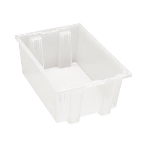 Quantum Storage Genuine Stack and Nest Tote - Genuine 13.5" x 19.5" x 8" Stack-and-Nest Tote, Clear View - SNT200CL