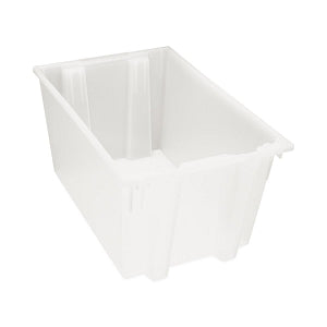 Quantum Storage Genuine Stack and Nest Tote - Genuine 19.5" x 29.5" x 15" Stack-and-Nest Tote, Clear - SNT300CL