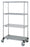 Quantum Storage Systems Stainless Steel Wire Shelving Units - Stainless Steel Wire Shelving Unit with 3 Wire Shelves and 1 Solid Shelf, 18" x 60" x 63" - WR63S-1860SS