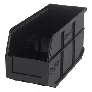 Quantum Storage Systems Stackable Shelf Bins - Black 6"W x 14"L x 7"H Stackable Shelf Bin - SSB441 BLACK